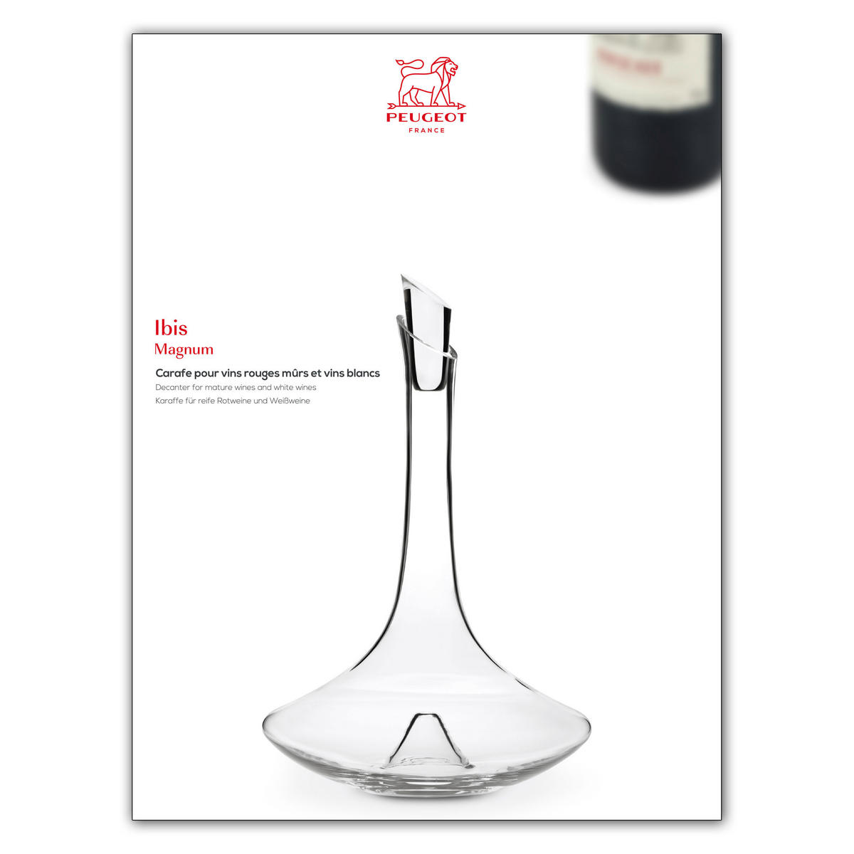 DEKANTER Ibis Magnum 1.5l Mundgeblasenes Glas - Transparent, Glas (1.5L) - PEUGEOT