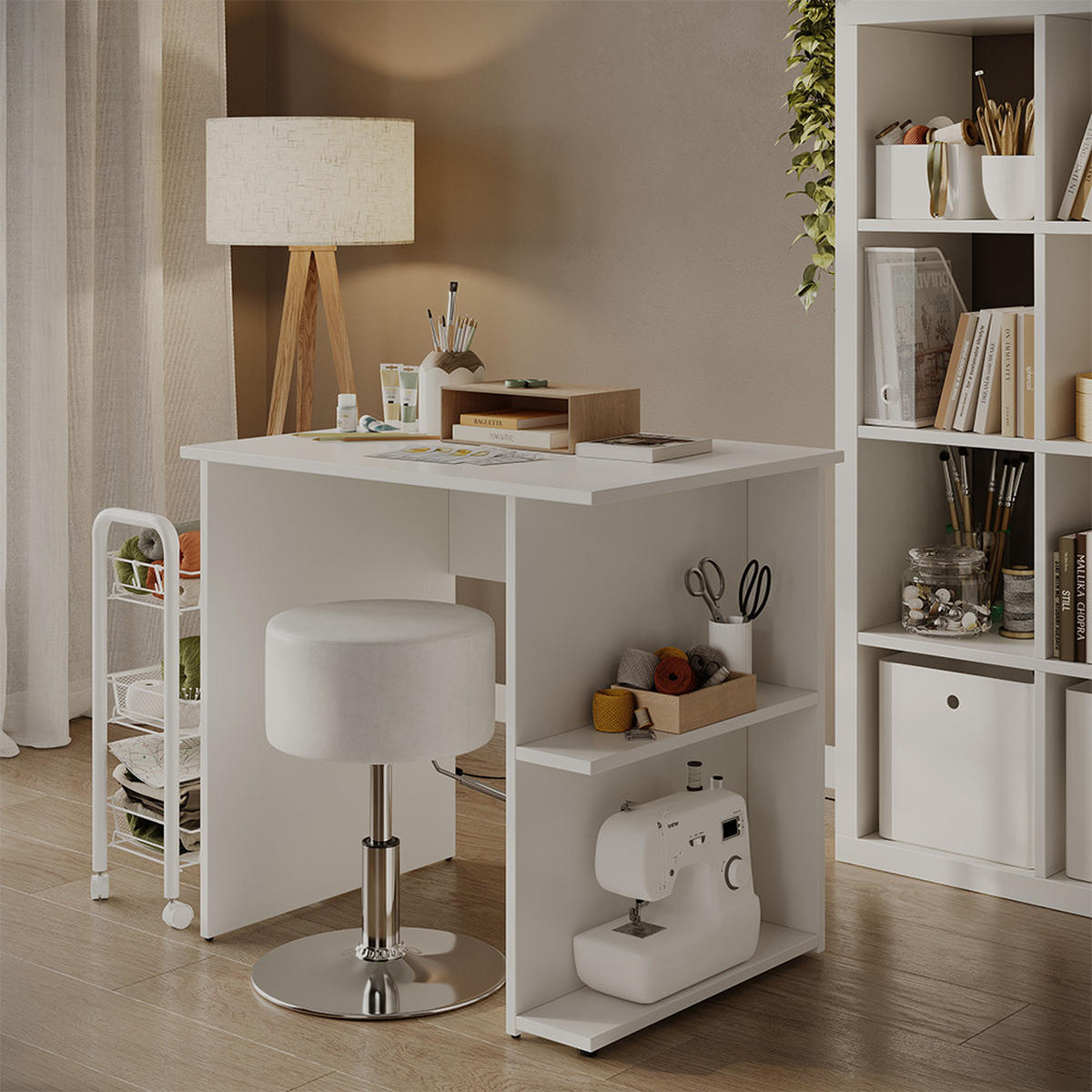 PÍSACÍ STÔL Simple biely - biela, kompozitné drevo (60/82/76cm) - Vicco