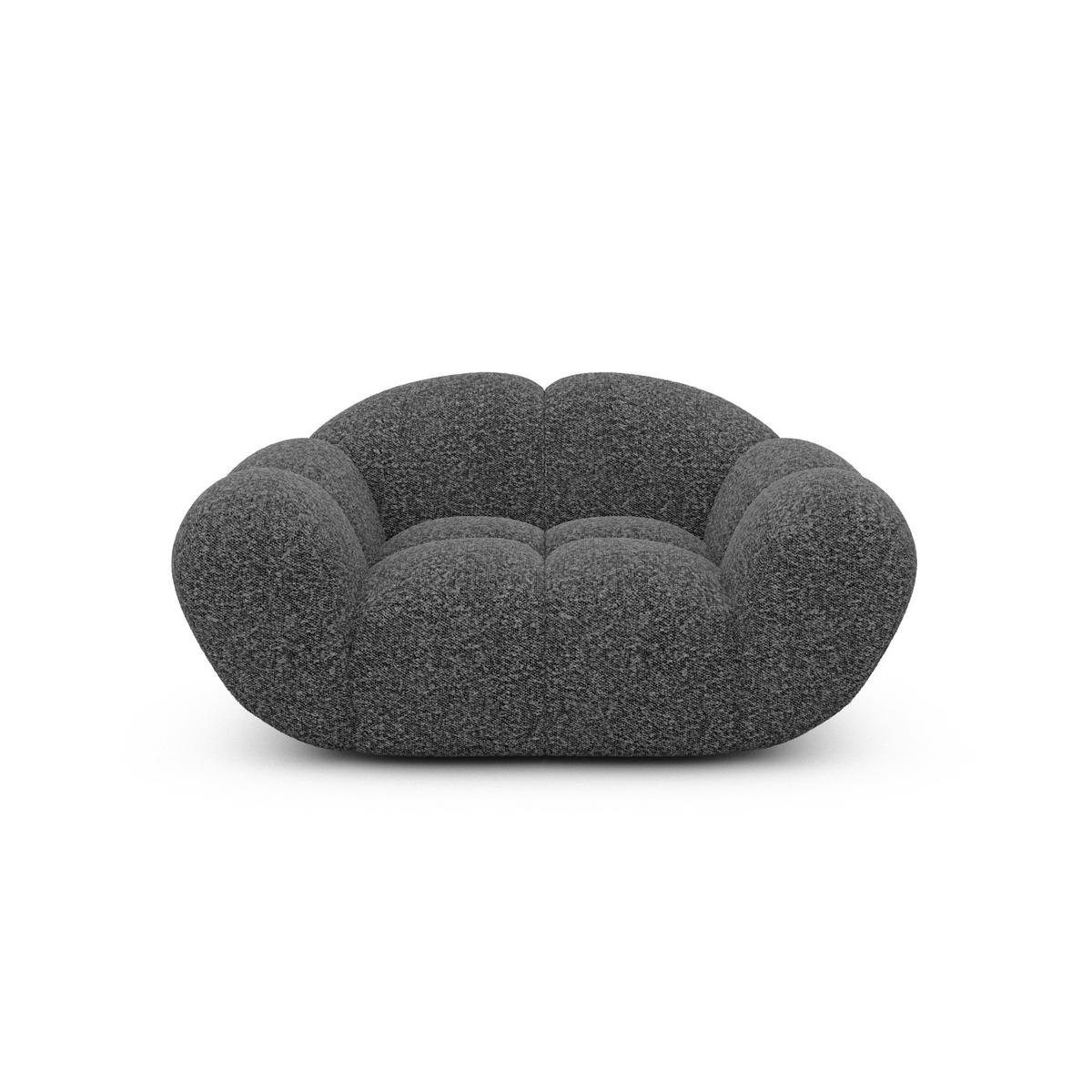 SESSEL Bouclé Graphit - Graphitfarben, Textil (135/70/93cm) - VAROYAL