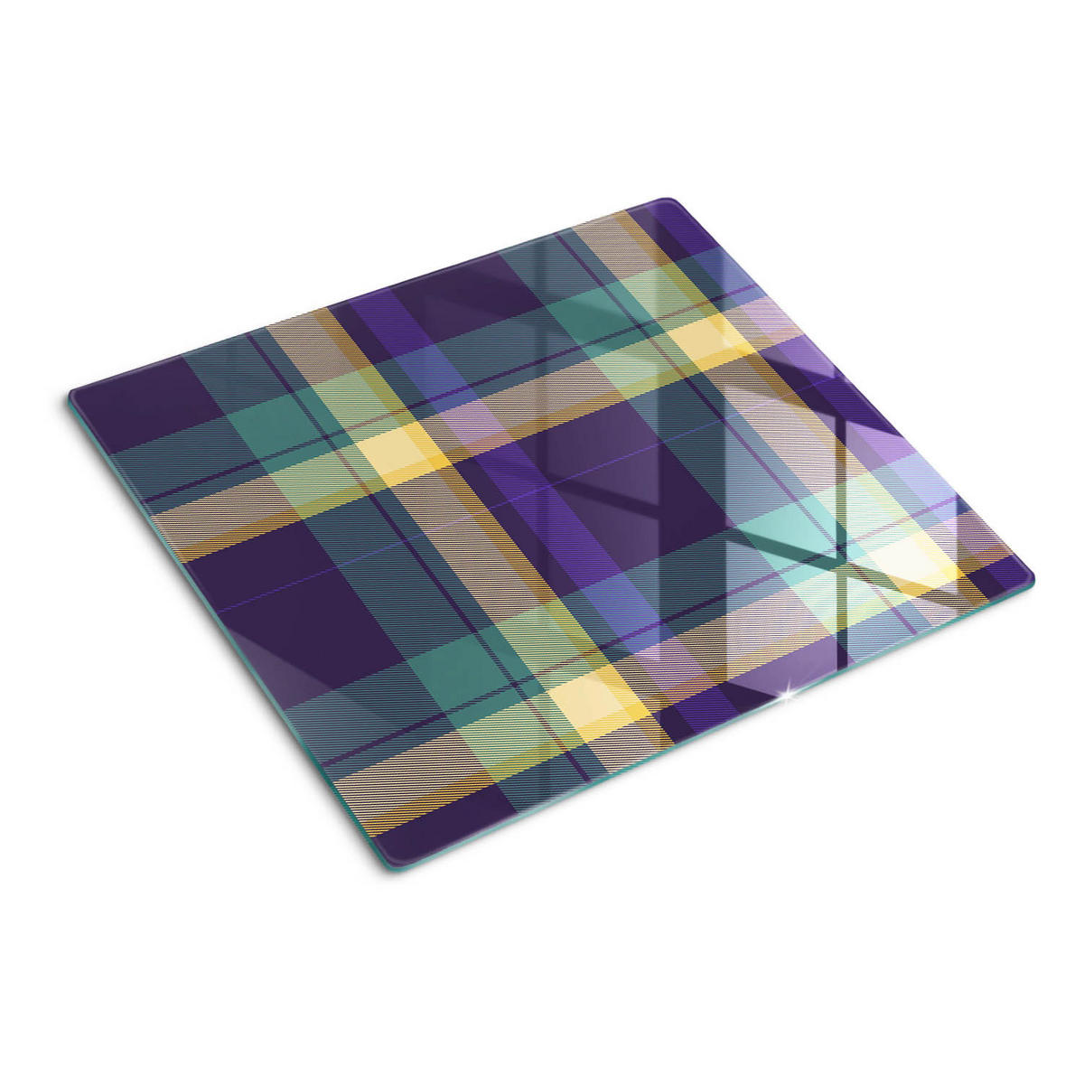GLASPLATTE 60x52 cm Mesh-Textur - Braun, Glas (60/0.4/52cm) - TULUP