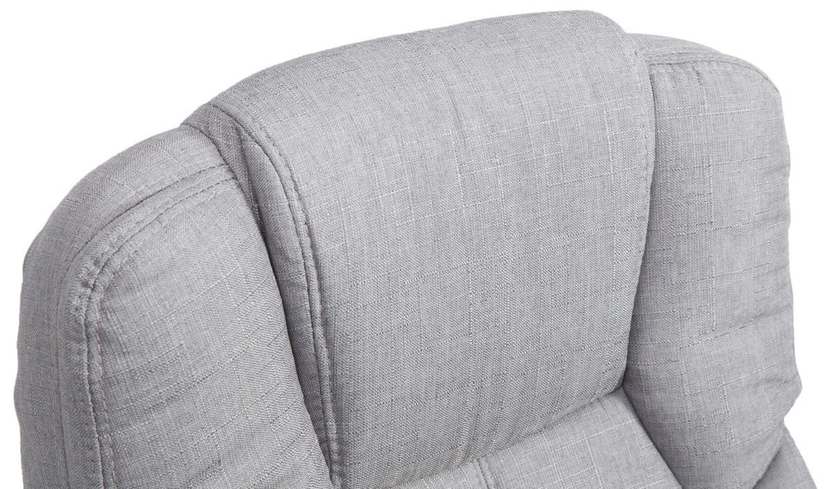 BÜROSTUHL JUBEL Stoff 115x62x70 Grau Stoff Metall - Grau, Textil/Metall (62/115/70cm) - DELUKE