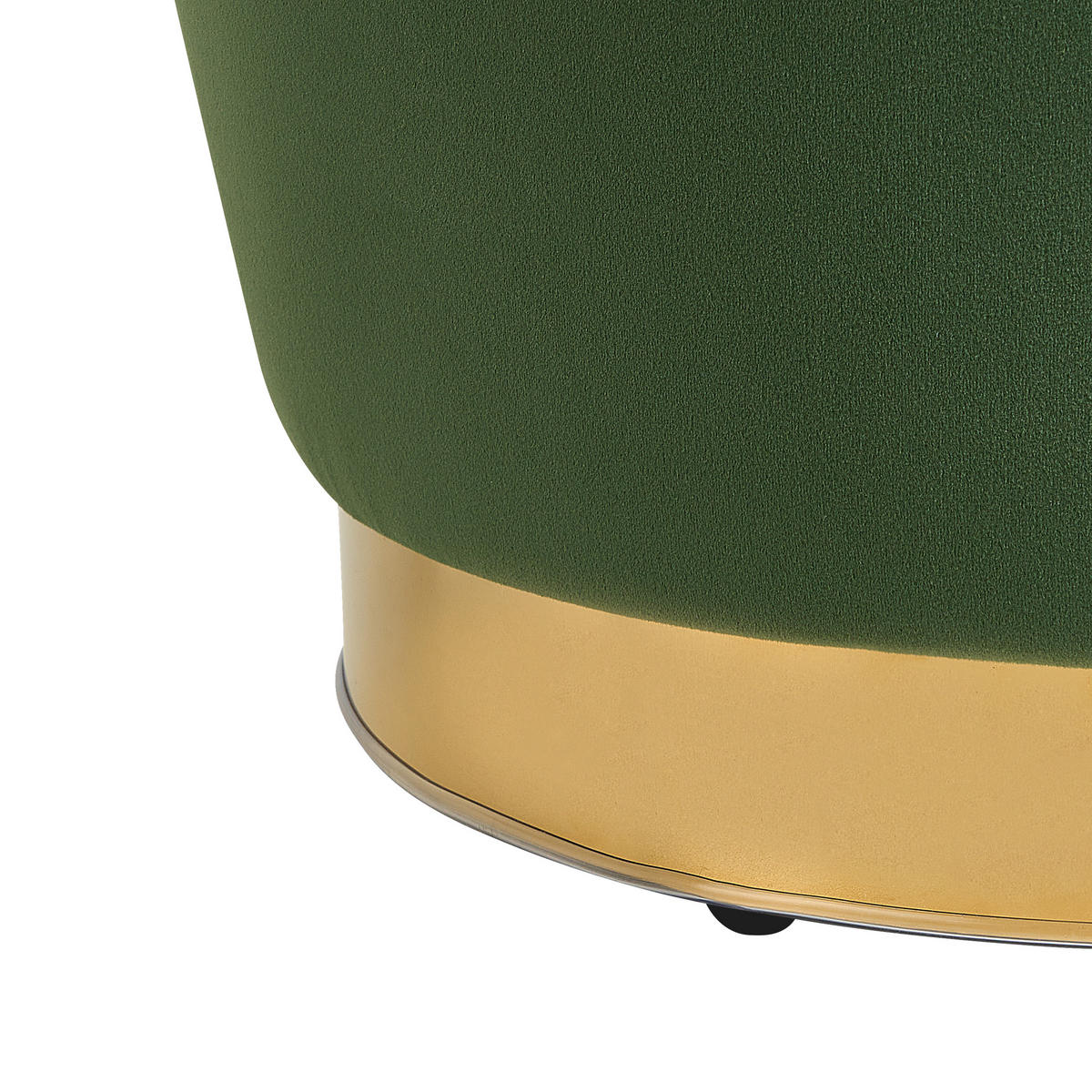 SESSEL Samtstoff dunkelgrün/gold halbrund Alby - Goldfarben/Grün, Textil (56/72/61cm) - Beliani