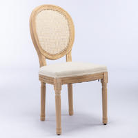 ESSZIMMERSTUHL 2er-Set Französischer Stil Beige Rattan Stoff - Beige, Holz (49/95/59.5cm) - Meubliv