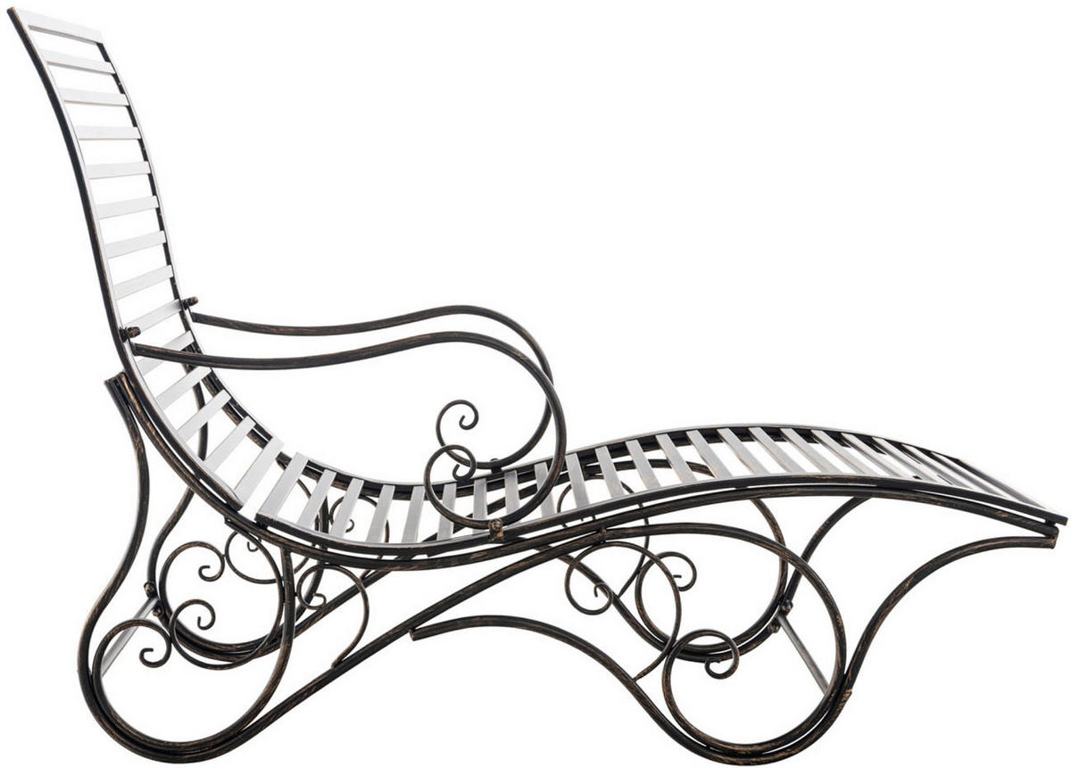 GARTENLIEGE Aurelle bronze - Braun, Metall (58/101/140cm) - TPFGarden