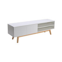 LOWBOARD HOME / TV-Element 160cm mit 2 Türen + 1 Nische / Weiß - Weiß, Holzwerkstoff (42/50/160cm) - Weber Industries