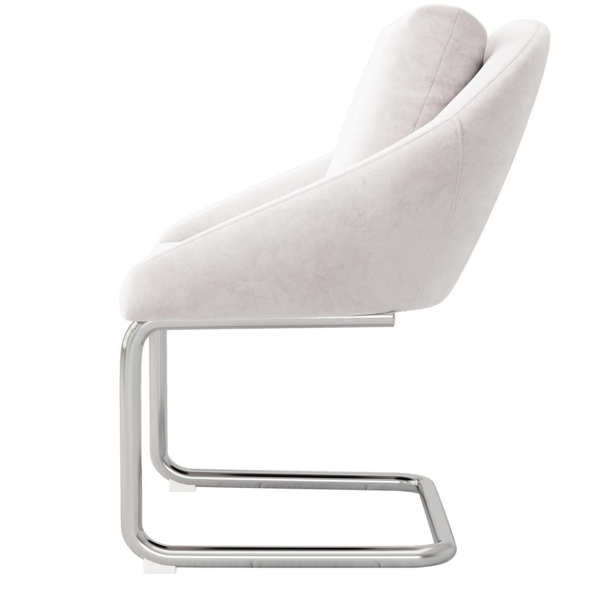 ESSZIMMERSTUHL 4er-Set ergonomisch Samt Beige - Beige, Metall (54/82/65.2cm) - Meubliv