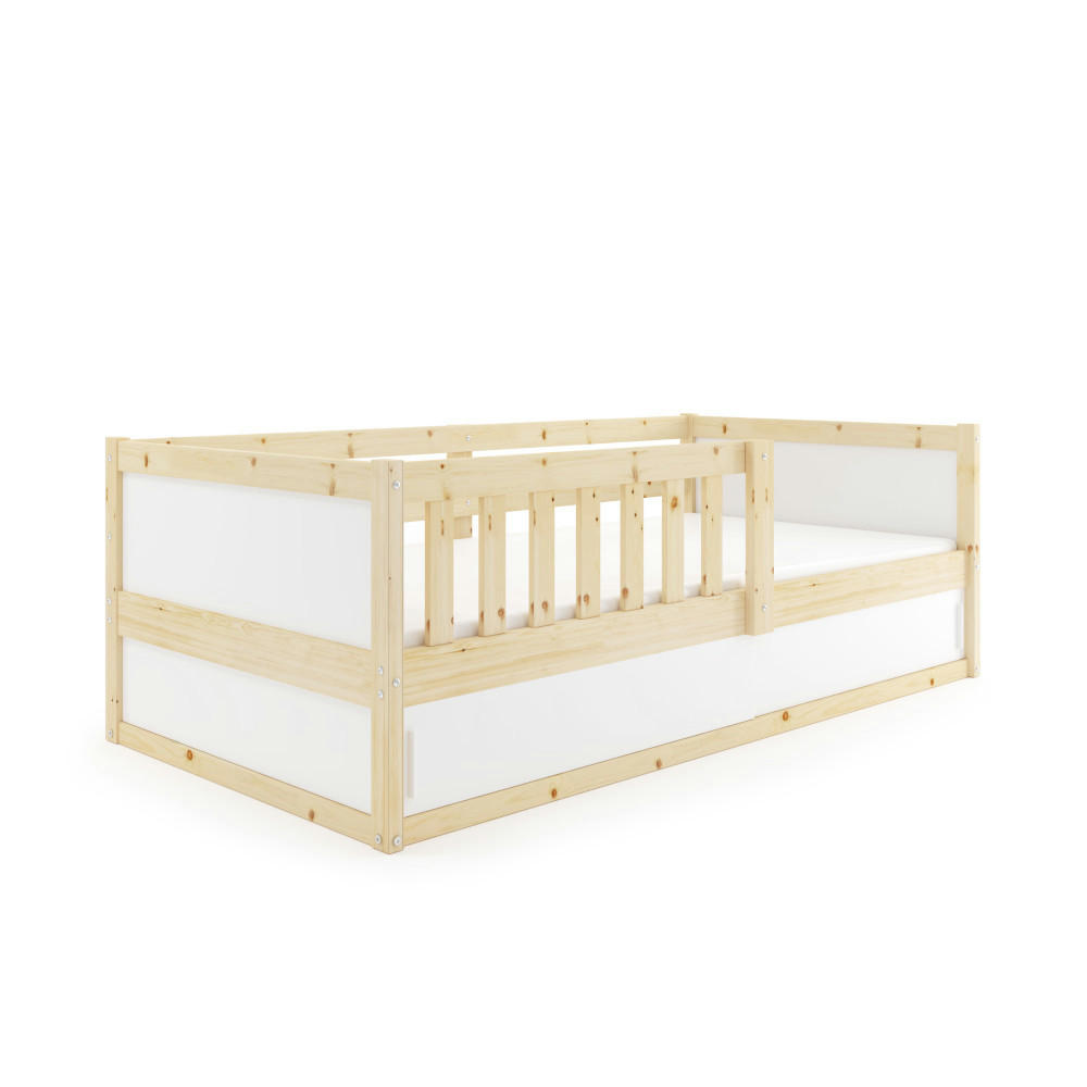 KINDERBETT Smart 2 160x80cm mit Lattenrost und Stauraum - Naturfarben, Holz (80/160cm) - Interbeds