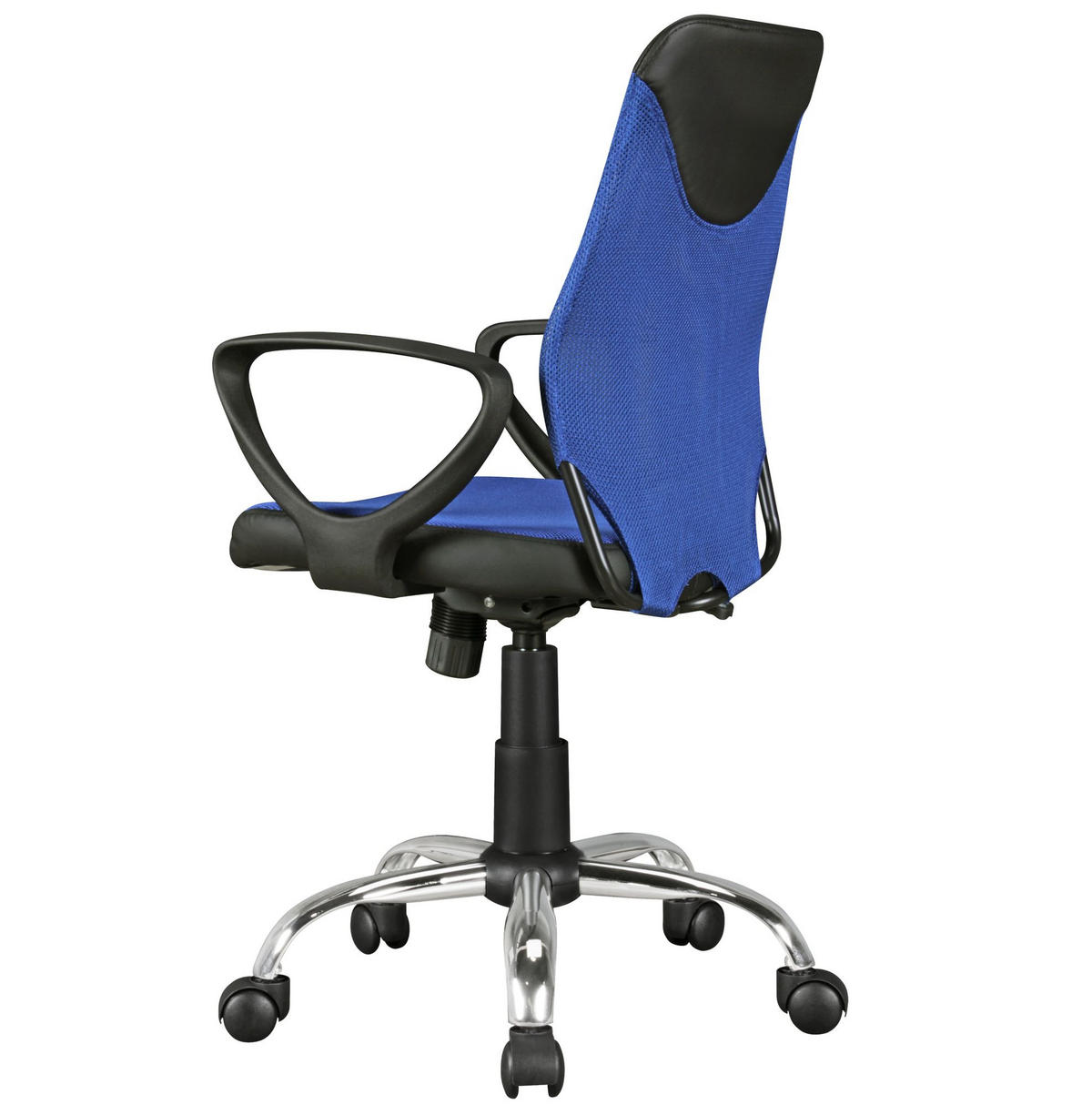 JUGENDDREHSTUHL Nylon Ergonomisch Höhenverstellbar DAVOS, Blau 60x60x101 cm - Blau/Silberfarben, Textil/Metall (60/101/60cm) - KADIMA DESIGN