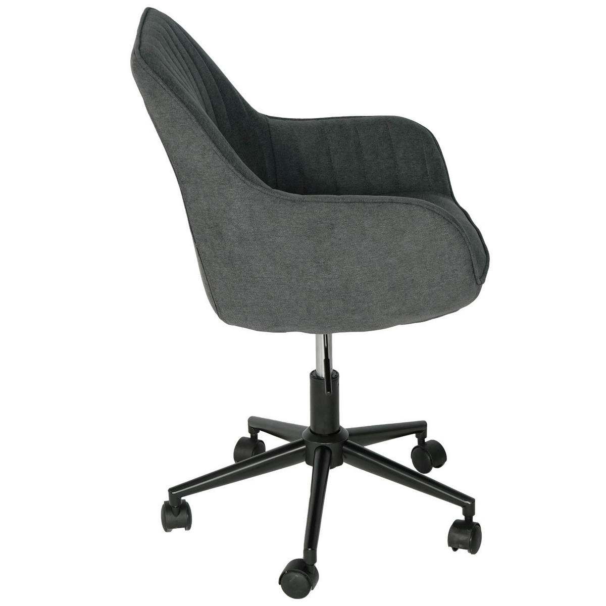 BÜROSTUHL MIT ARMLEHNE Anthrazit - Anthrazit, Textil (58/87/58cm) - MCW