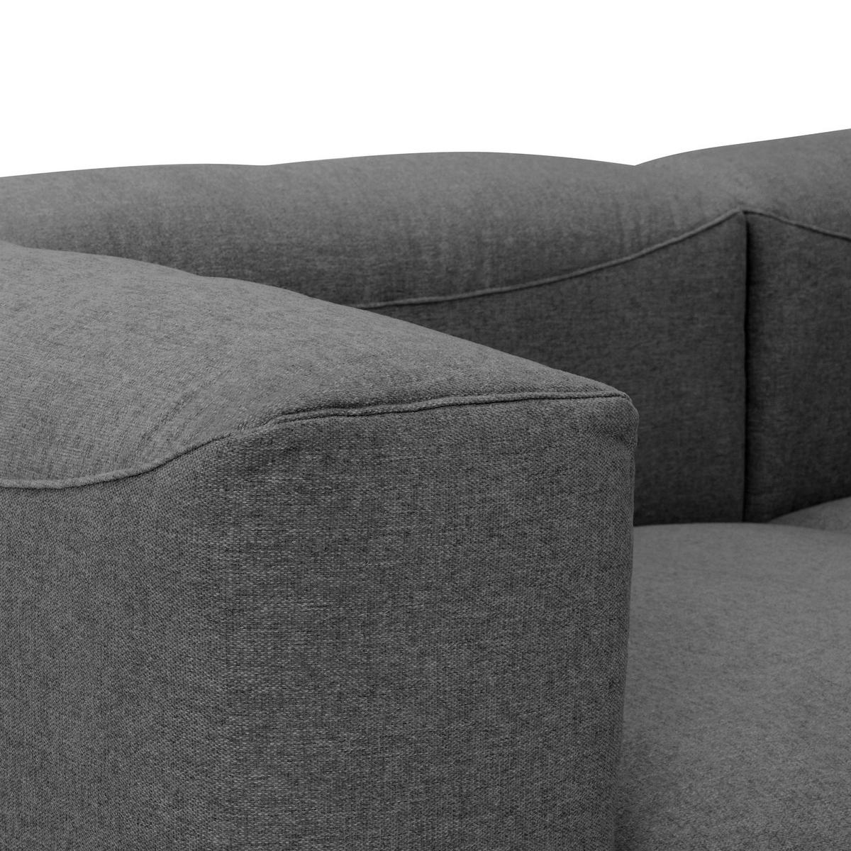 ECKSOFA mit Longchair links Kattrina Flachgewebe anthrazit - Anthrazit, Kunststoff (160/275cm) - 58aufmkessel
