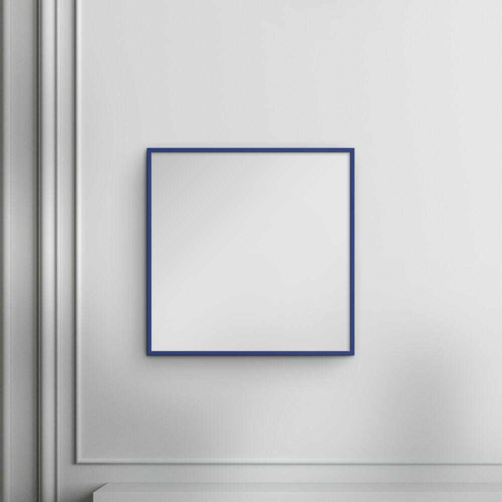 SPIEGEL - Blaues Holz - Blau, Holz/Papier (50/50/2cm) - Poster&Frame