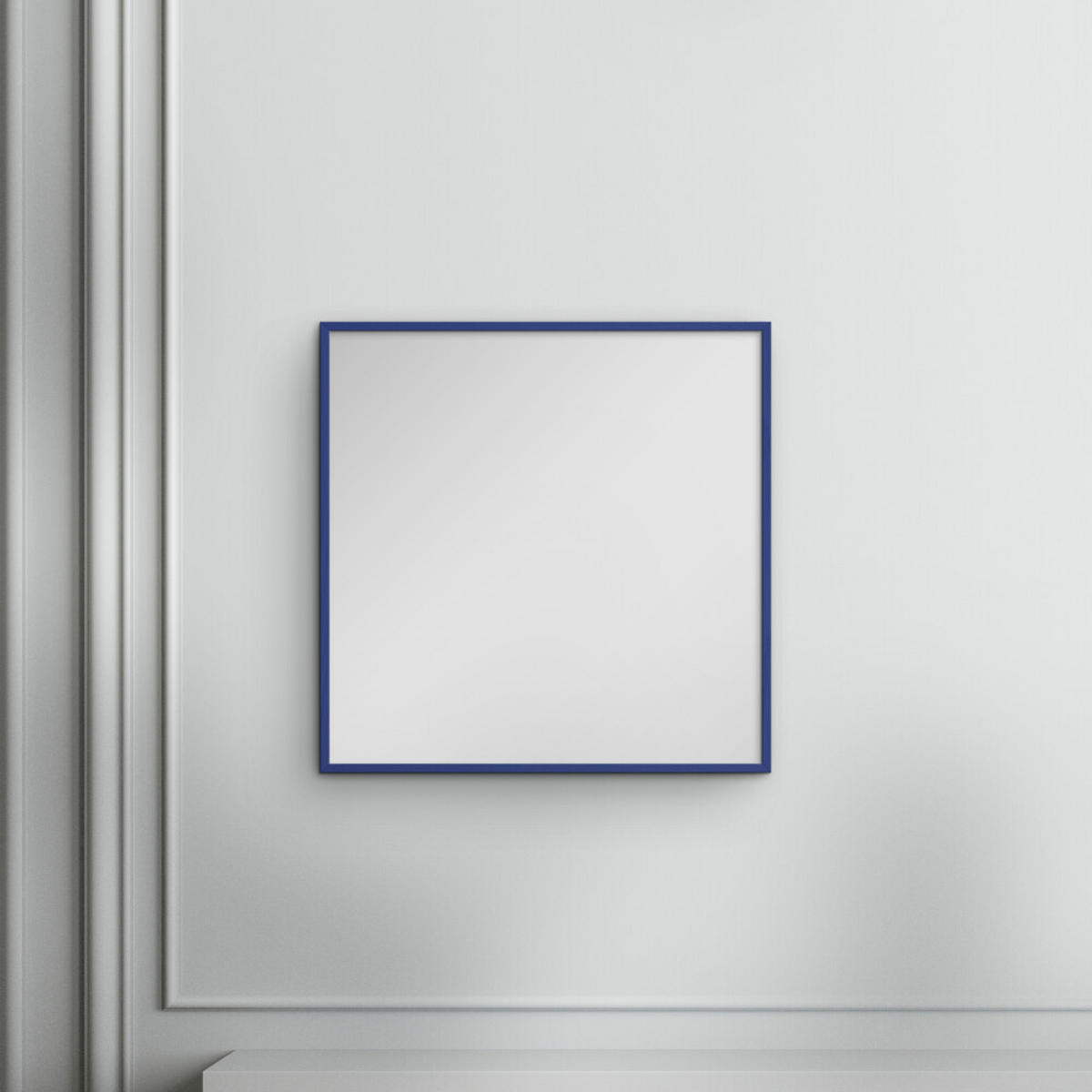 SPIEGEL - Blaues Holz - Blau, Holz/Papier (50/50/2cm) - Poster&Frame