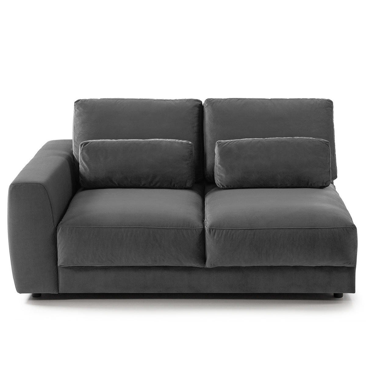 2-SITZER MODULSOFA - Grau, Textil (158/80/117cm) - home24