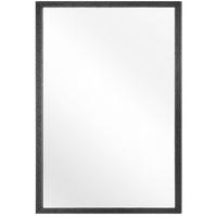 WANDSPIEGEL schwarz rechteckig 60/90 cm Morlaix - Schwarz, Kunststoff (60/90/4cm) - Beliani
