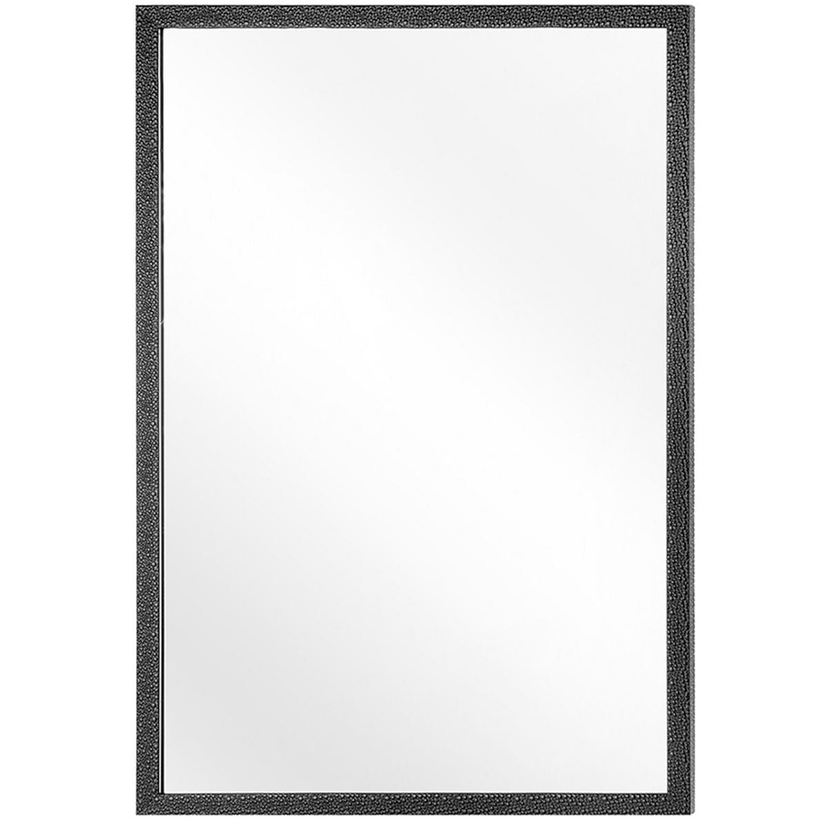 WANDSPIEGEL schwarz rechteckig 60/90 cm Morlaix - Schwarz, Kunststoff (60/90/4cm) - Beliani