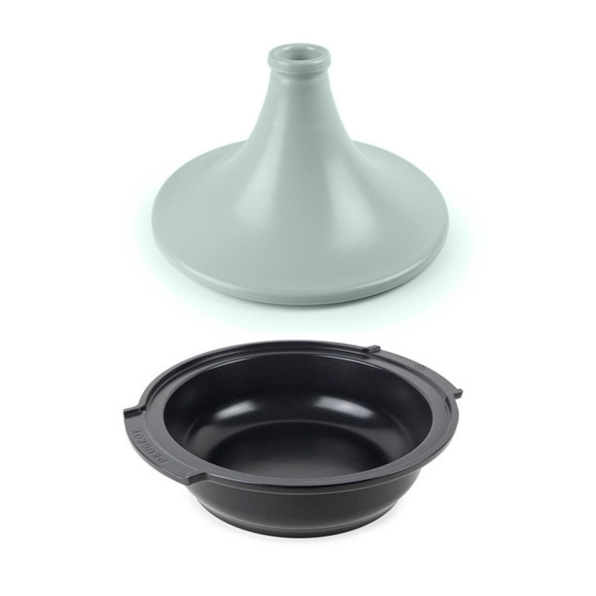 TAGINE Atlas Salbeigrün Aluminium Keramikdeckel für alle Herdarten - Grün, Keramik (32.8/30.2/24cm) - PEUGEOT