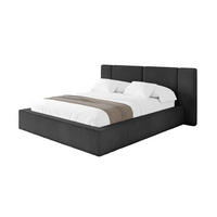 POLSTERBETT mit Bettkasten und Lattenrost, Bett mit Matratze H3/H4 - RIVO 120x200 Schwarz - Schwarz, Holzwerkstoff/Textil (120/200cm) - ALTDECOR