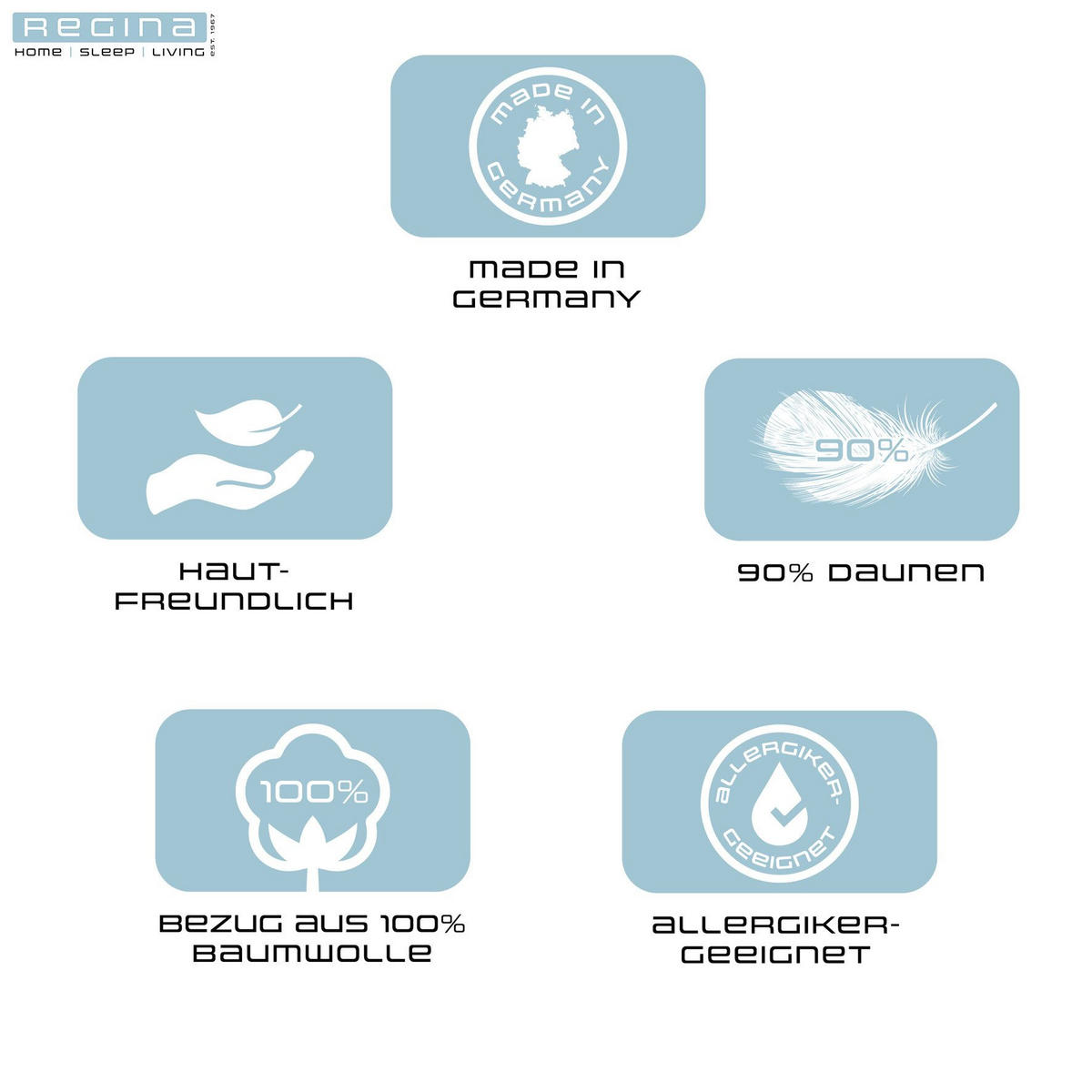 3-KAMMER-KOPFKISSEN REGINA 40x80cm Das ORIGINAL vom Erfinder! - Weiß, Textil (40/80cm) - REGINA HOME SLEEP LIVING EST. 1967