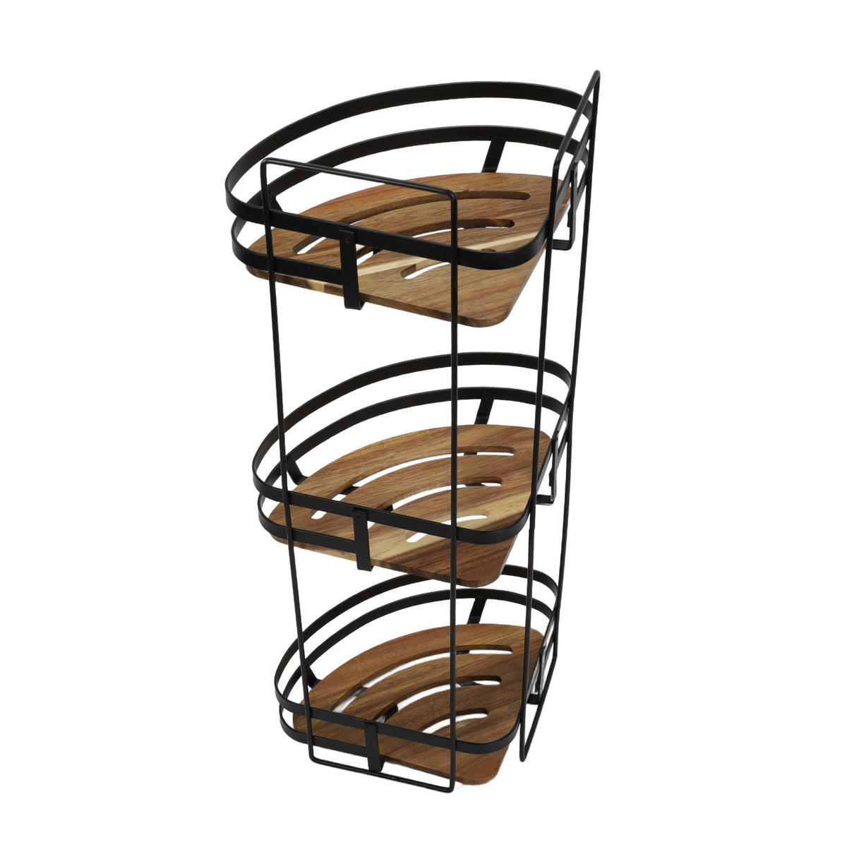 ECKREGAL für die Dusche Blackacia 23,5/19,5/55 cm - Braun, Metall (19.5/55/23.5cm) - 5five Simply Smart