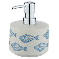 SEIFENSPENDER aus Keramik Aquamarin 10/10/13,2 cm - Blau, Keramik (10/13.2/10cm) - Wenko