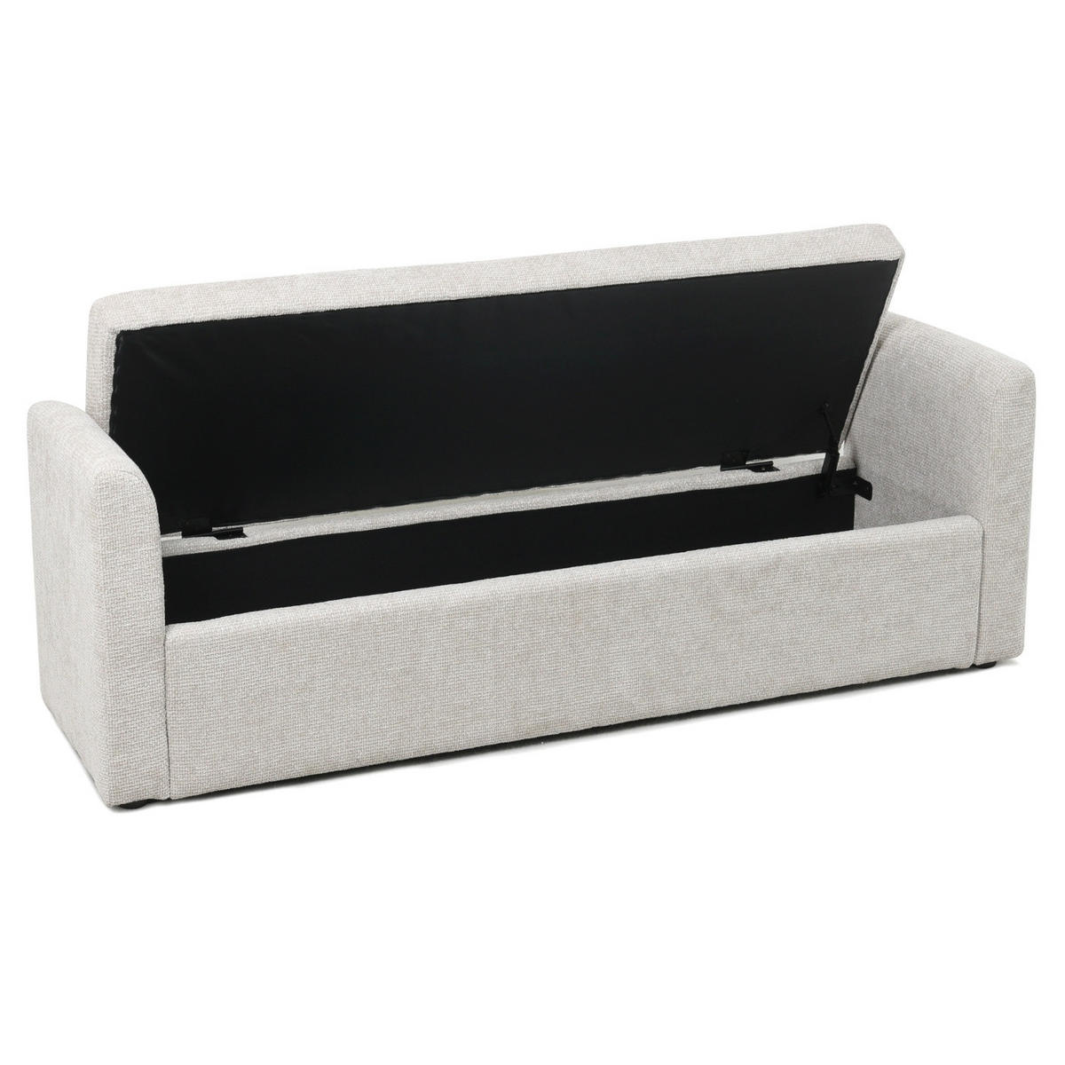 AUFBEWAHRUNGSBANK aus Stoff 150cm, beige - Beige, Textil (151/50/45cm) - Giga Meubel