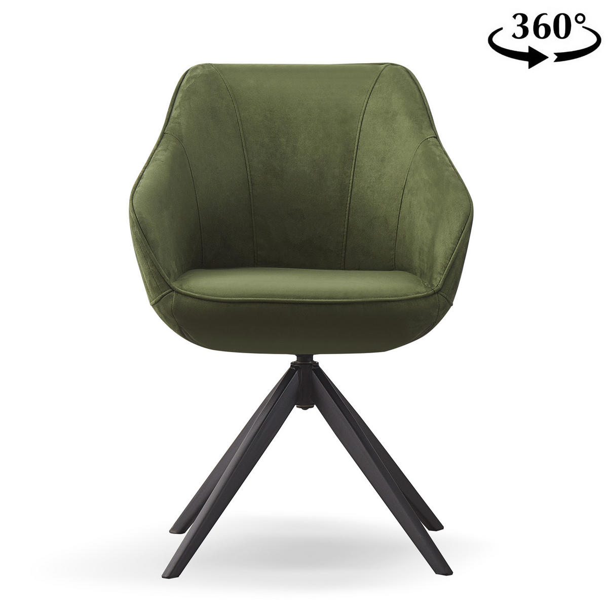 ARMLEHNSTUHL KATJA Grün - Grün, Textil/Metall (57/82/62cm) - B&D Home