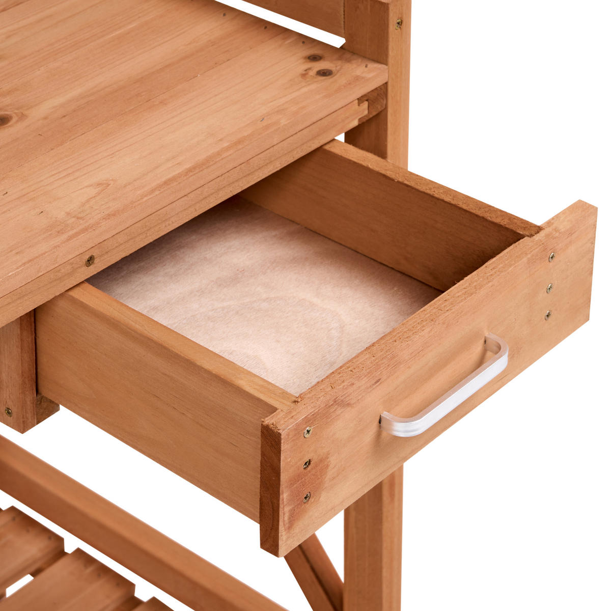 PFLANZTISCH 115/116 cm Tannenholz Hellbraun Sperlinga - Hellbraun/Braun, Holz - Beliani