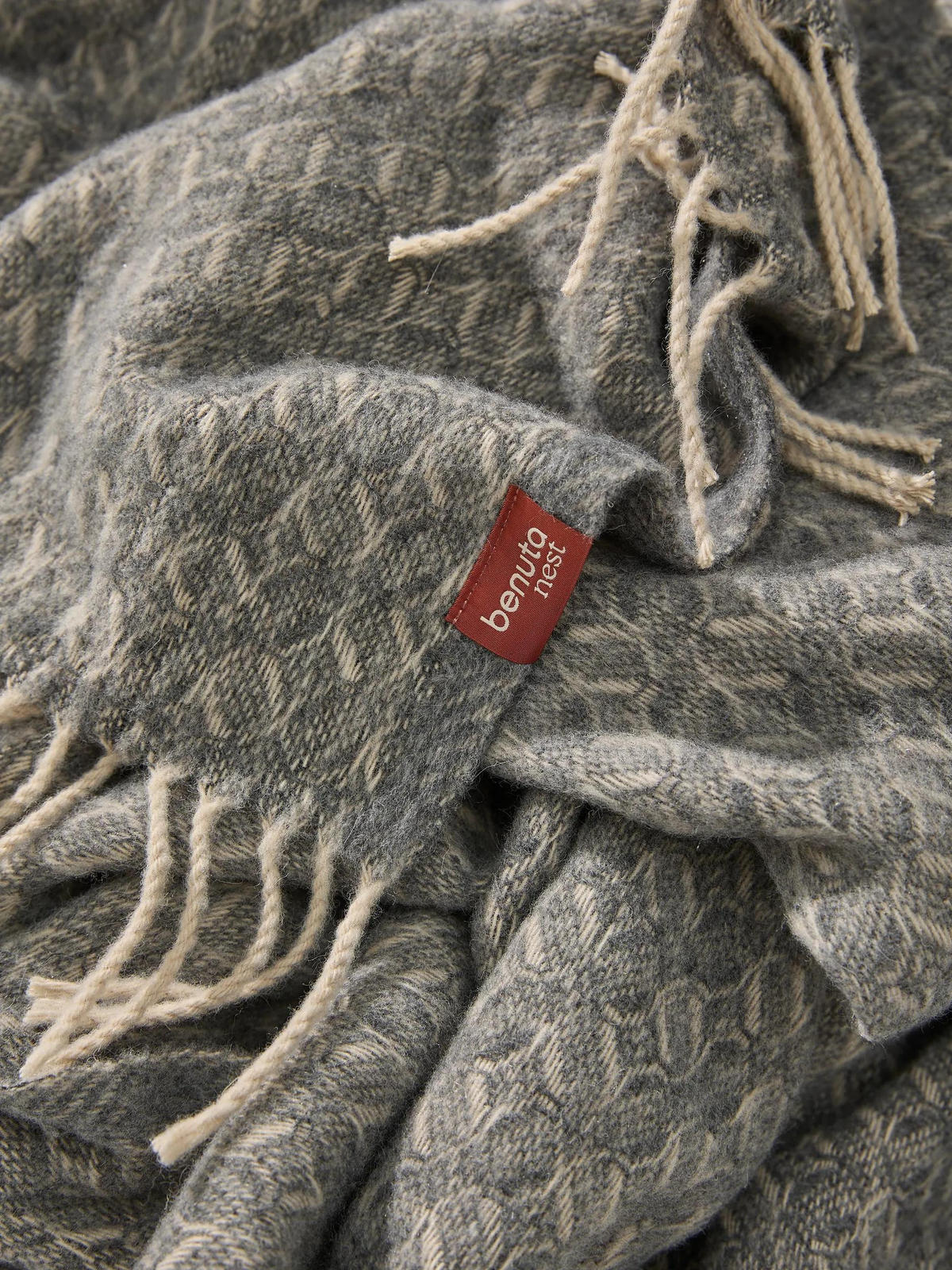DECKE Liana Grau 130/180 cm - Grau, Textil (130/180cm) - benuta