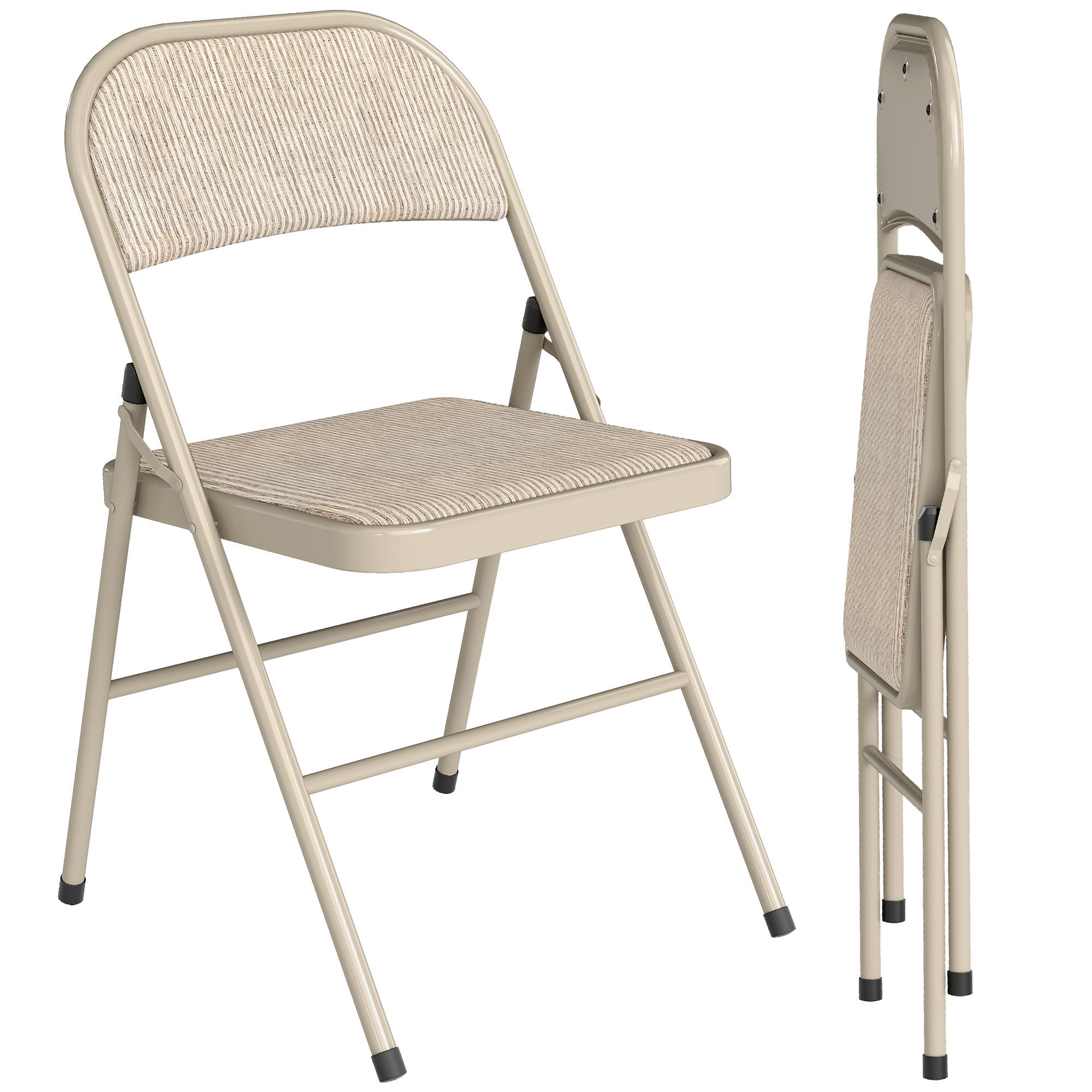 KLAPPSESSEL Beige 2 Stück - Beige, Textil (45/78/46cm) - GiPP