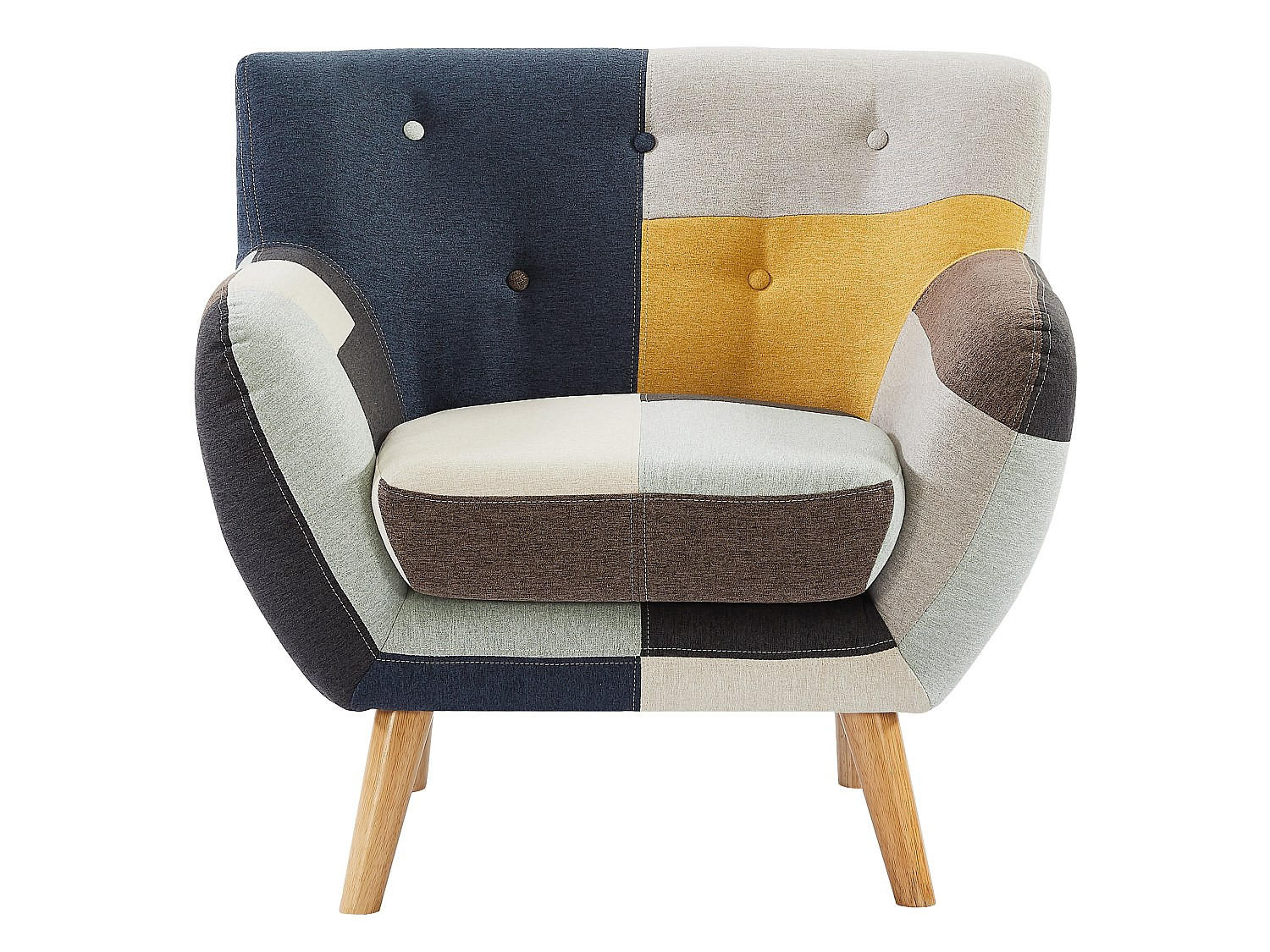 SESSEL mit gerader Rückenlehne - 1 Person - Stoff - Mehrfarbig - - Multicolor, Textil (88/81/80.5cm) - Vente-Unique