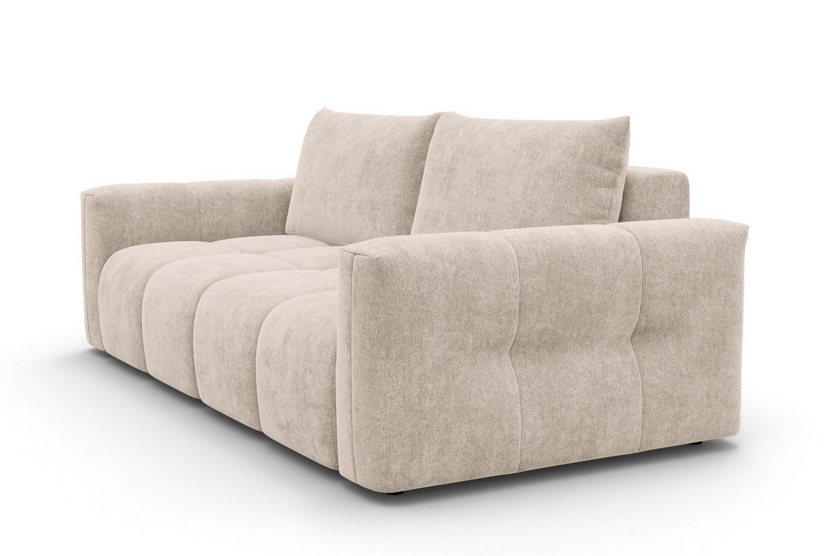 SOFA VERONA 3-Sitzer, Beige - Beige/Schwarz, Holz/Textil (224/83/110cm) - Courtois Laville
