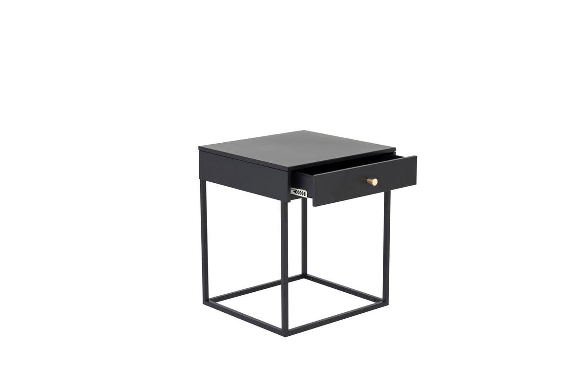 NACHTTISCH Baku M - Edelstahlfarben/Messingfarben, Metall (41/43/41cm) - kommodly