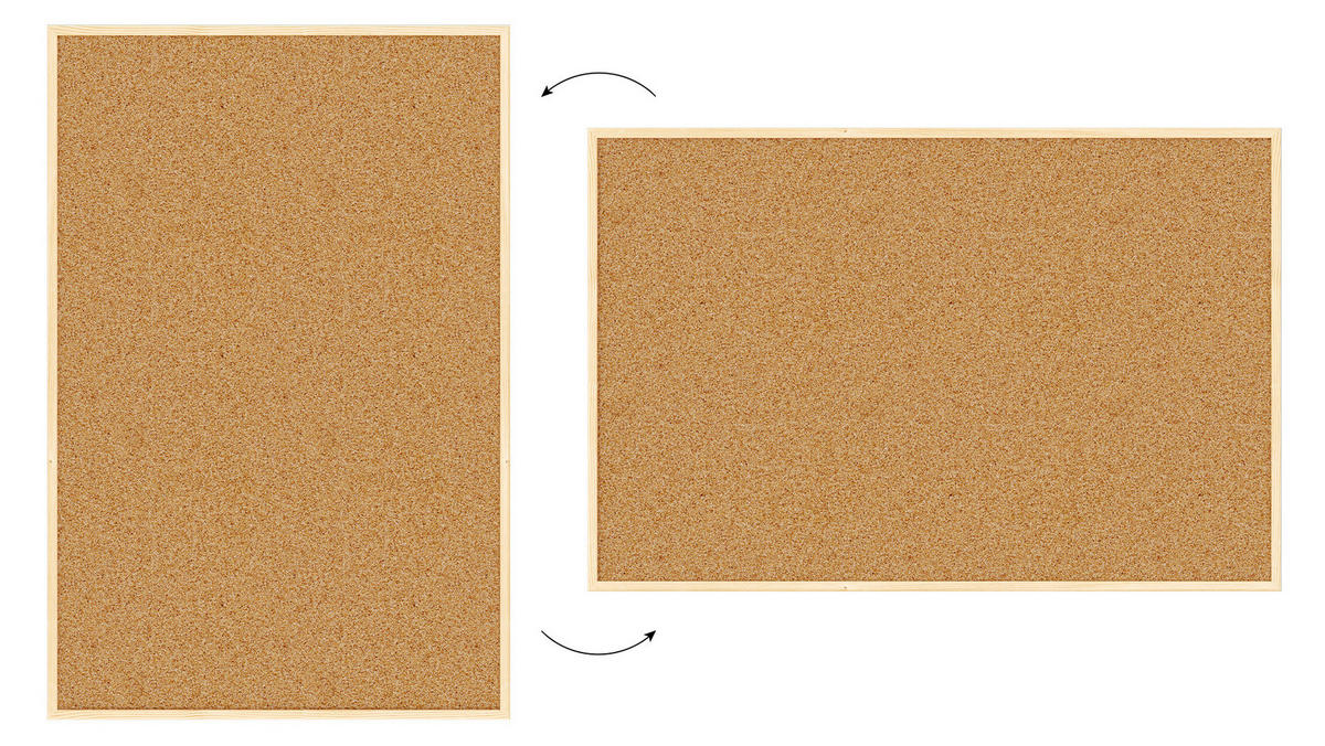 PINNWAND mit Naturholzrahmen 120x80cm - Braun, Holz (120/80/0.9cm) - ALLboards
