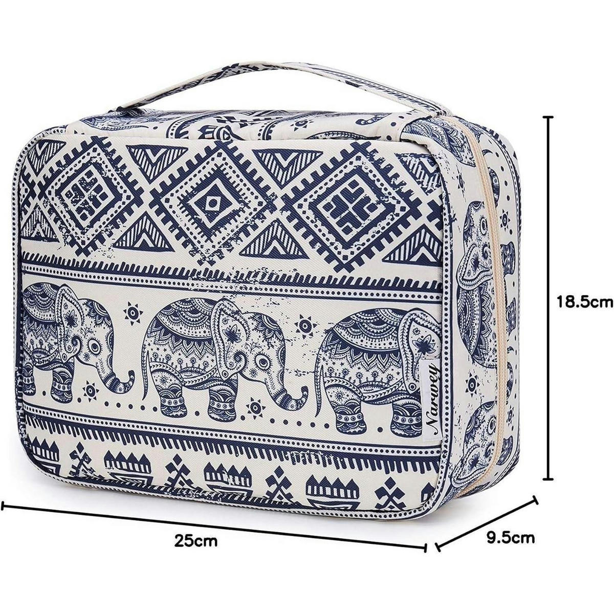 KULTURTASCHE mit Haken Elefantendesign Wasserdicht - Multicolor, Textil (5/1/5cm)