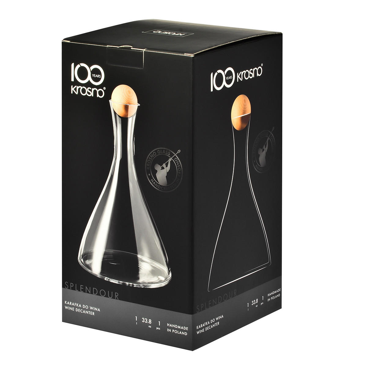 WEINDEKANTER WINE CONNOISSEUR, 1000 ML, HANDGEFERTIGT - Transparent, Glas (1L) - Krosno Glass