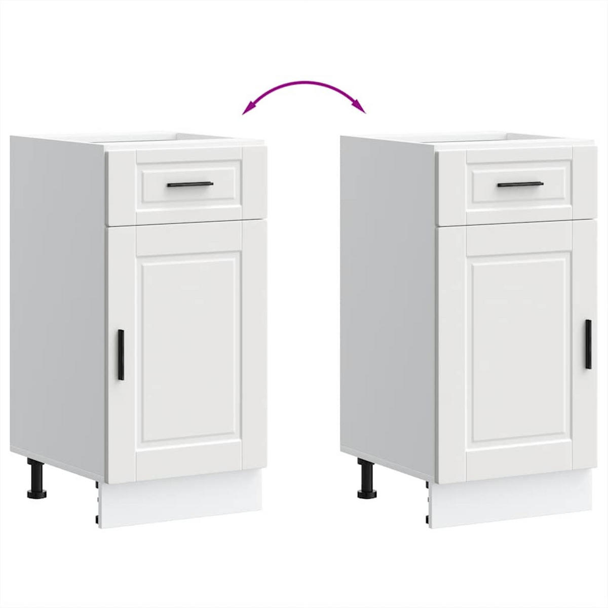 KÜCHENUNTERSCHRANK Porto Weiss Holzwerkstoff - Weiß, Holzwerkstoff (46/81.5/40cm) - vidaXL
