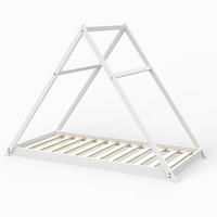 HAUSBETT APACHE MIT LATTENROST/ KINDERBETT 90X190 - WEISS - Weiß, Holz (100/148/208cm) - Weber Industries