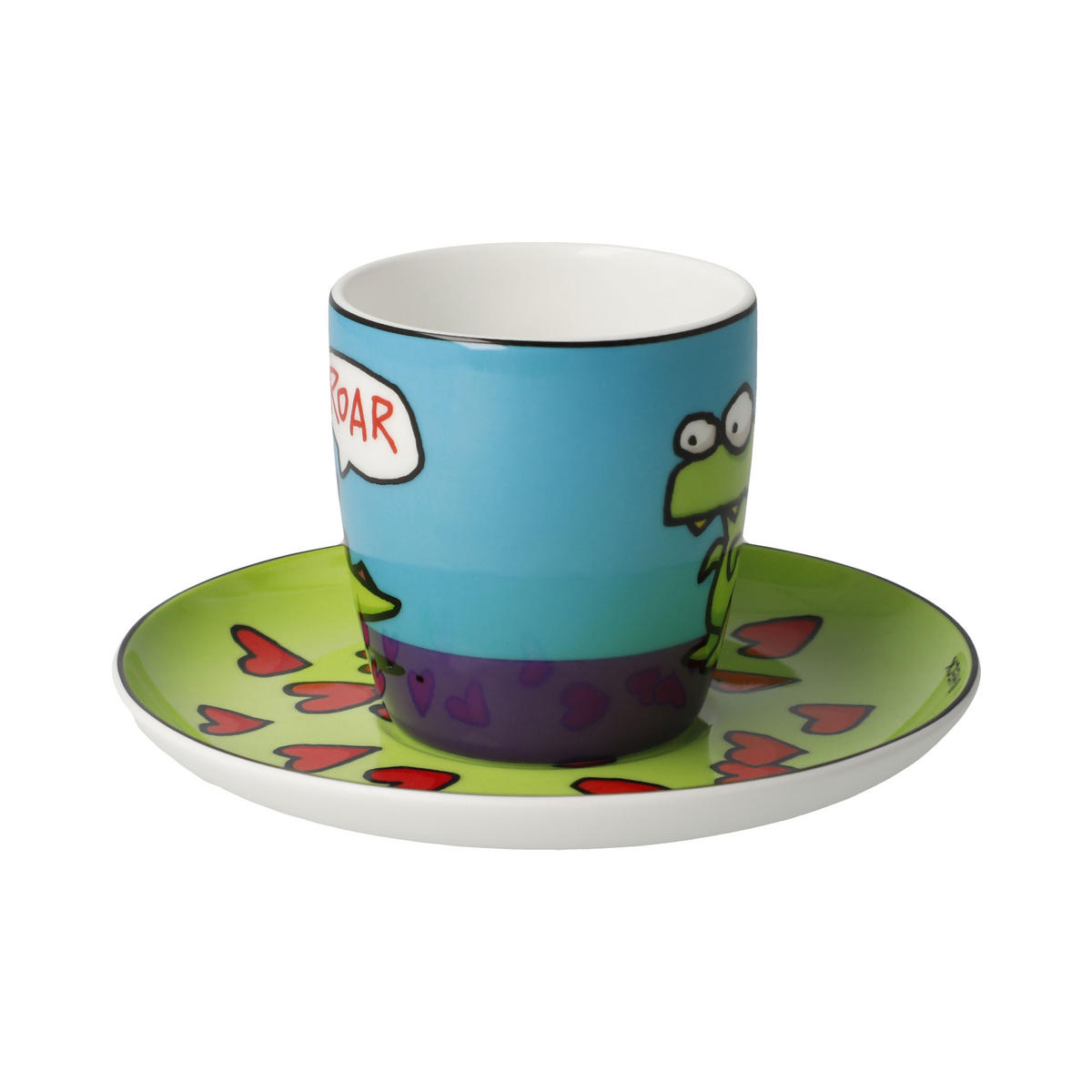 ESPRESSOTASSE Ed Eck- Roar, Fine Bone China, Bunt, 100 ml - Multicolor, Keramik (0.1L) - Goebel