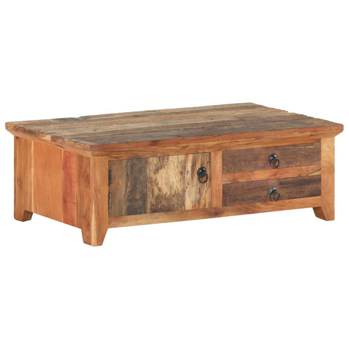 COUCHTISCH 90/50/31 Cm Recyceltes Massivholz - Braun, Holz (90/50/31cm) - vidaXL