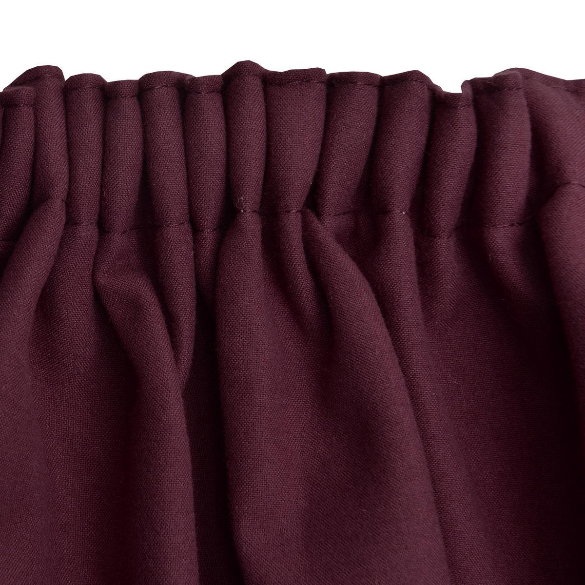 VORHANG Amelie TK mit Kräuselband 140x245cm Bordeaux (2tlg) - Bordeaux, Textil (140/245/1cm) - Beautissu 