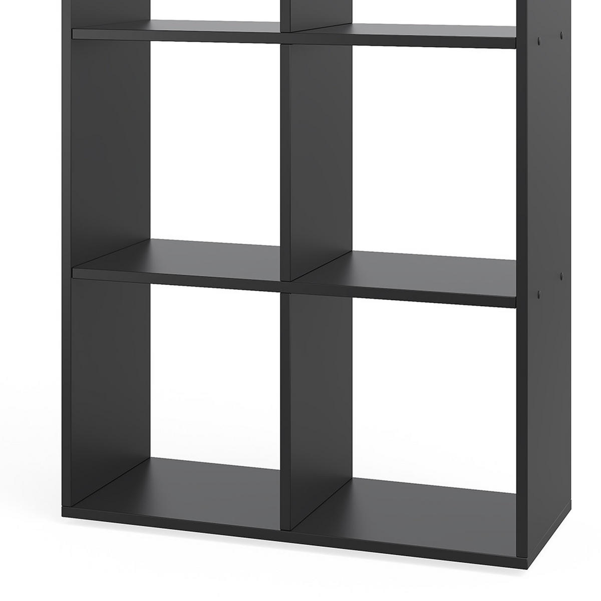 RAUMTEILER Schwarz 72 x 107.8 cm - Schwarz, Holzwerkstoff (72/107.8/29cm) - Vicco