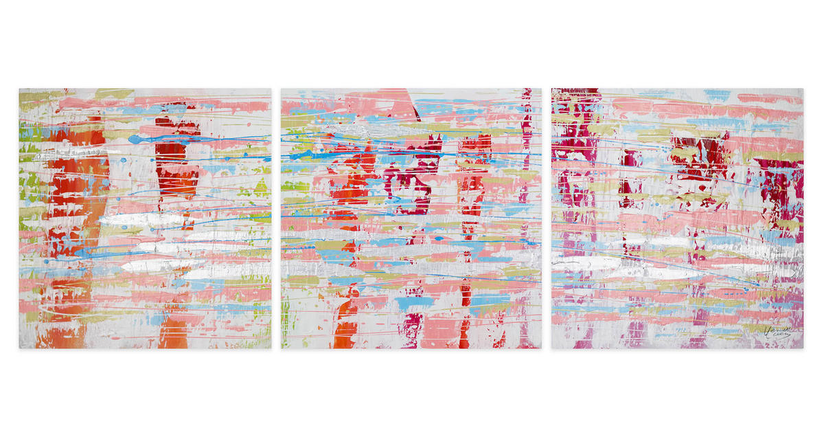LEINWANDBILD 3-TEILIG Bunt 150/50 cm - Multicolor, Textil (150/50cm)