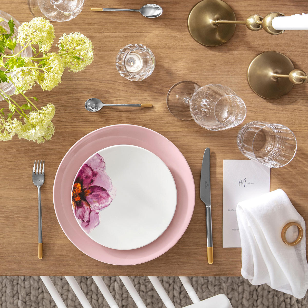TAFELBESTECK Ella silber-gold 12er Set - Silberfarben/Goldfarben, Metall - Villeroy & Boch