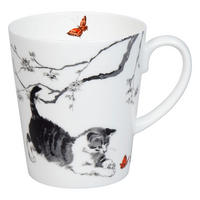 KAFFEEBECHER Wunderbar - Cats im Geschenkkarton - Naturfarben, Keramik (0.6L) - Könitz