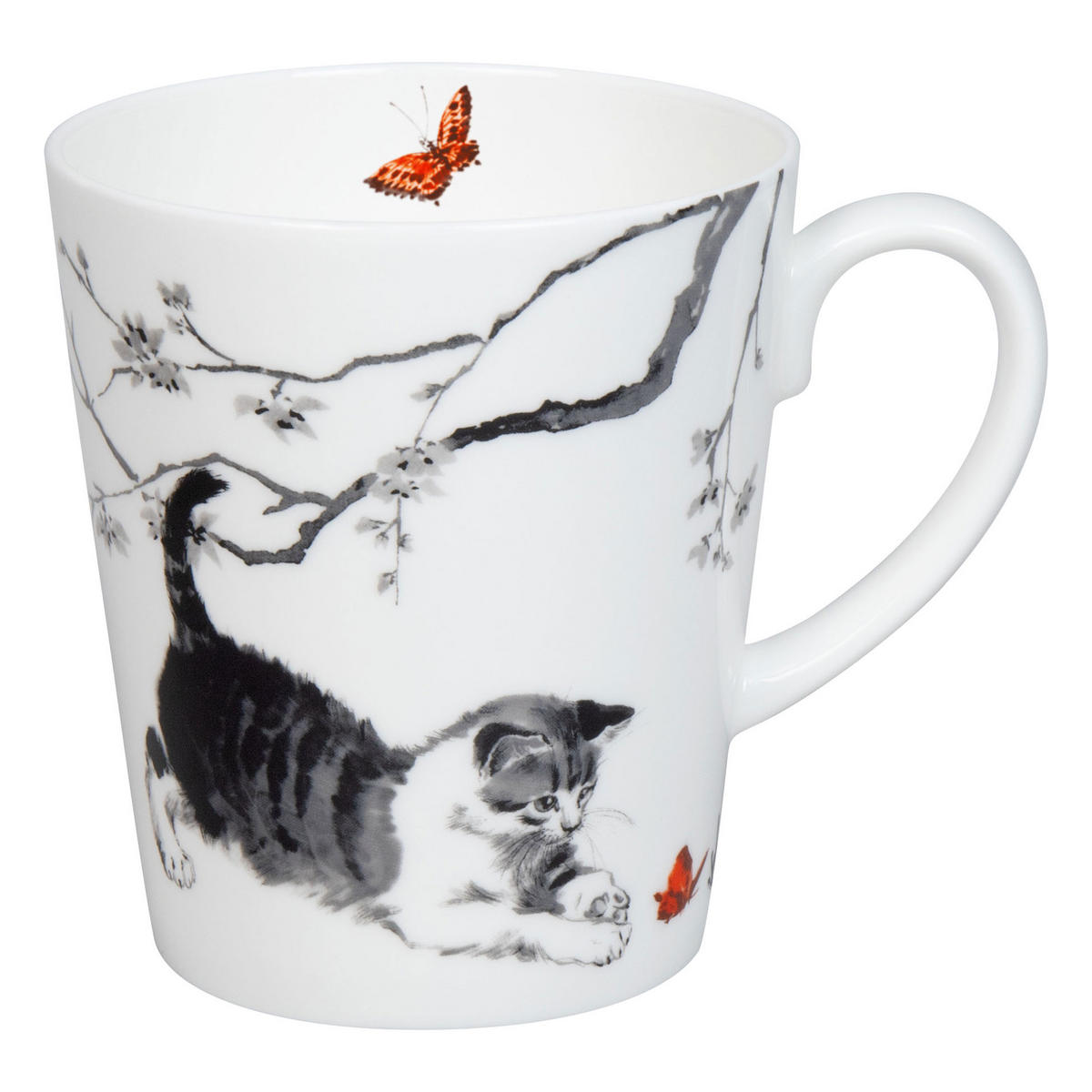 KAFFEEBECHER Wunderbar - Cats im Geschenkkarton - Naturfarben, Keramik (0.6L) - Könitz