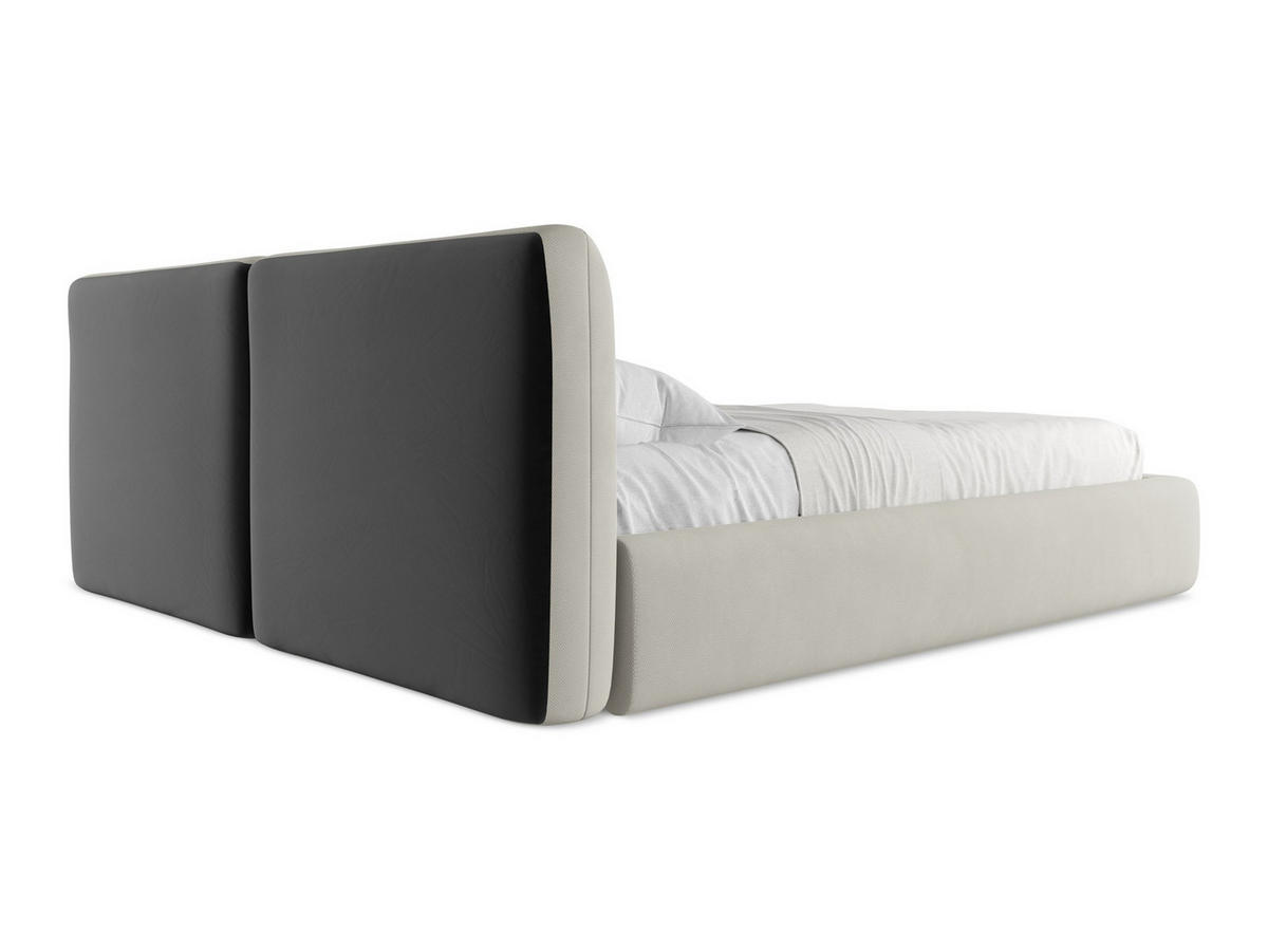 POLSTERBETT mit Bettkasten und Lattenrost 200x228 Beige - Beige/Schwarz, Kunststoff/Textil (180/200cm) - Makamii