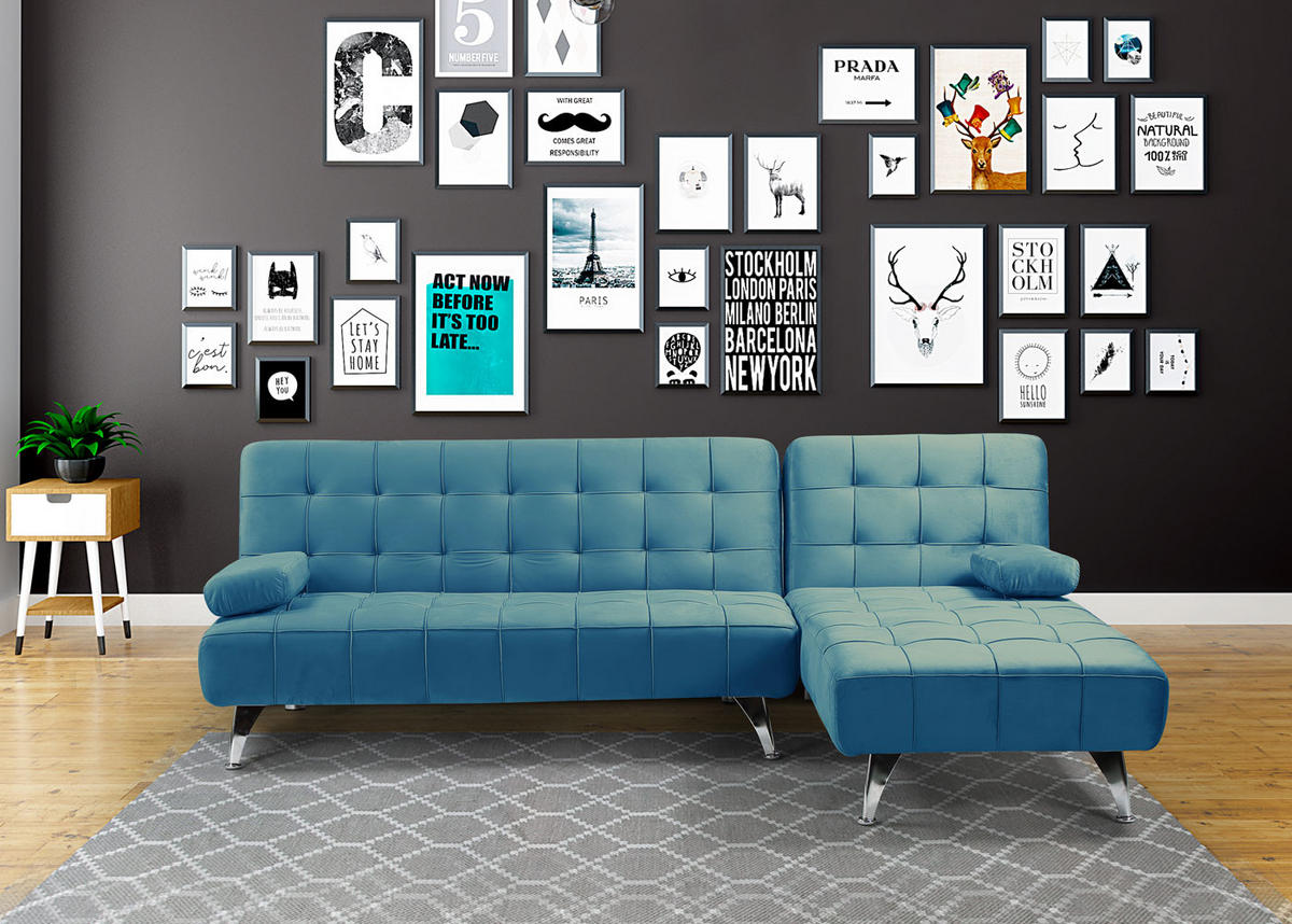 SCHLAFSOFA Blau - Blau, Textil (236/95cm) - MCW