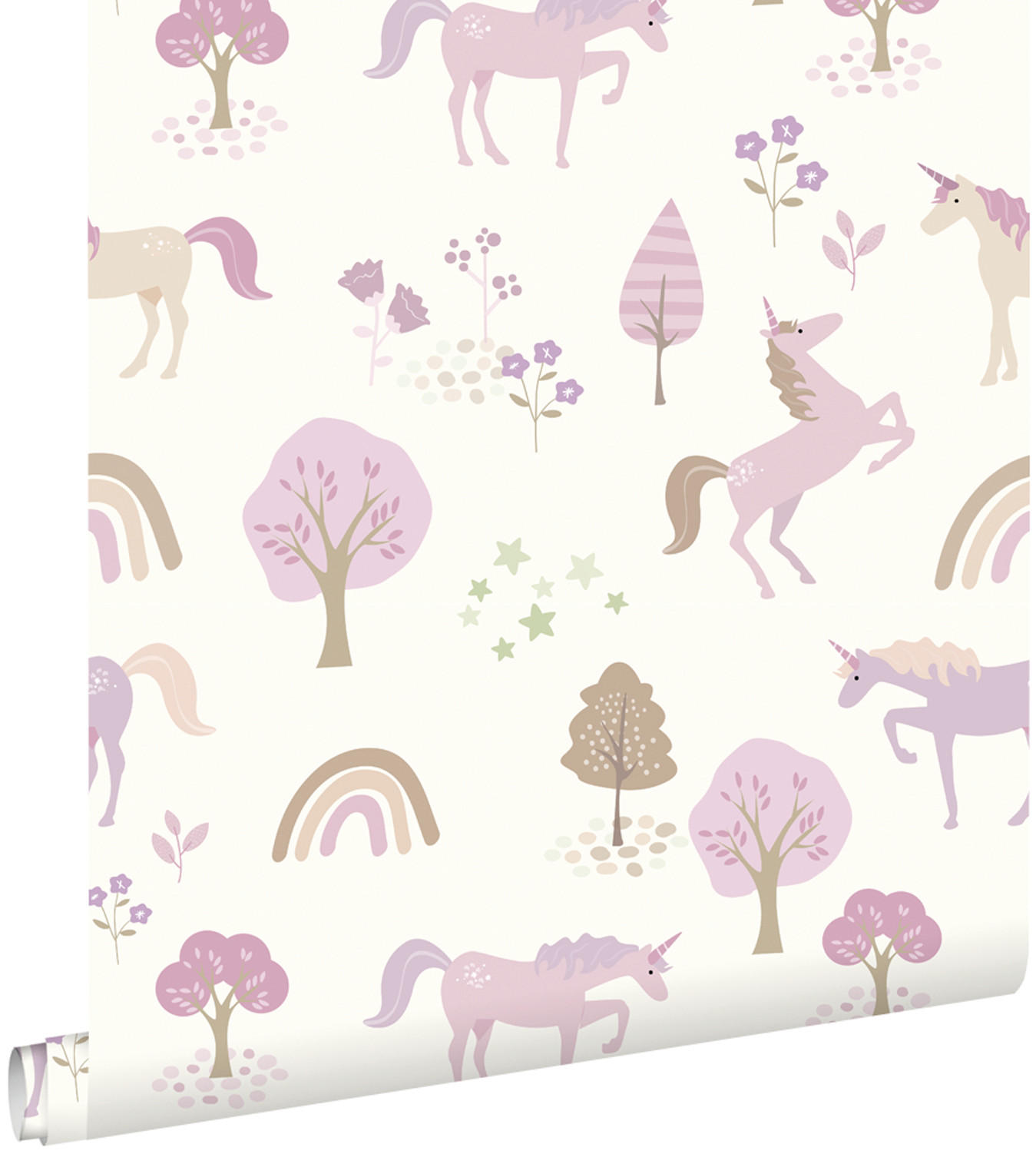 TAPETE Einhörner 53 cm x 10.05 m - Lila, Papier (53/0.1cm) - ESTAhome