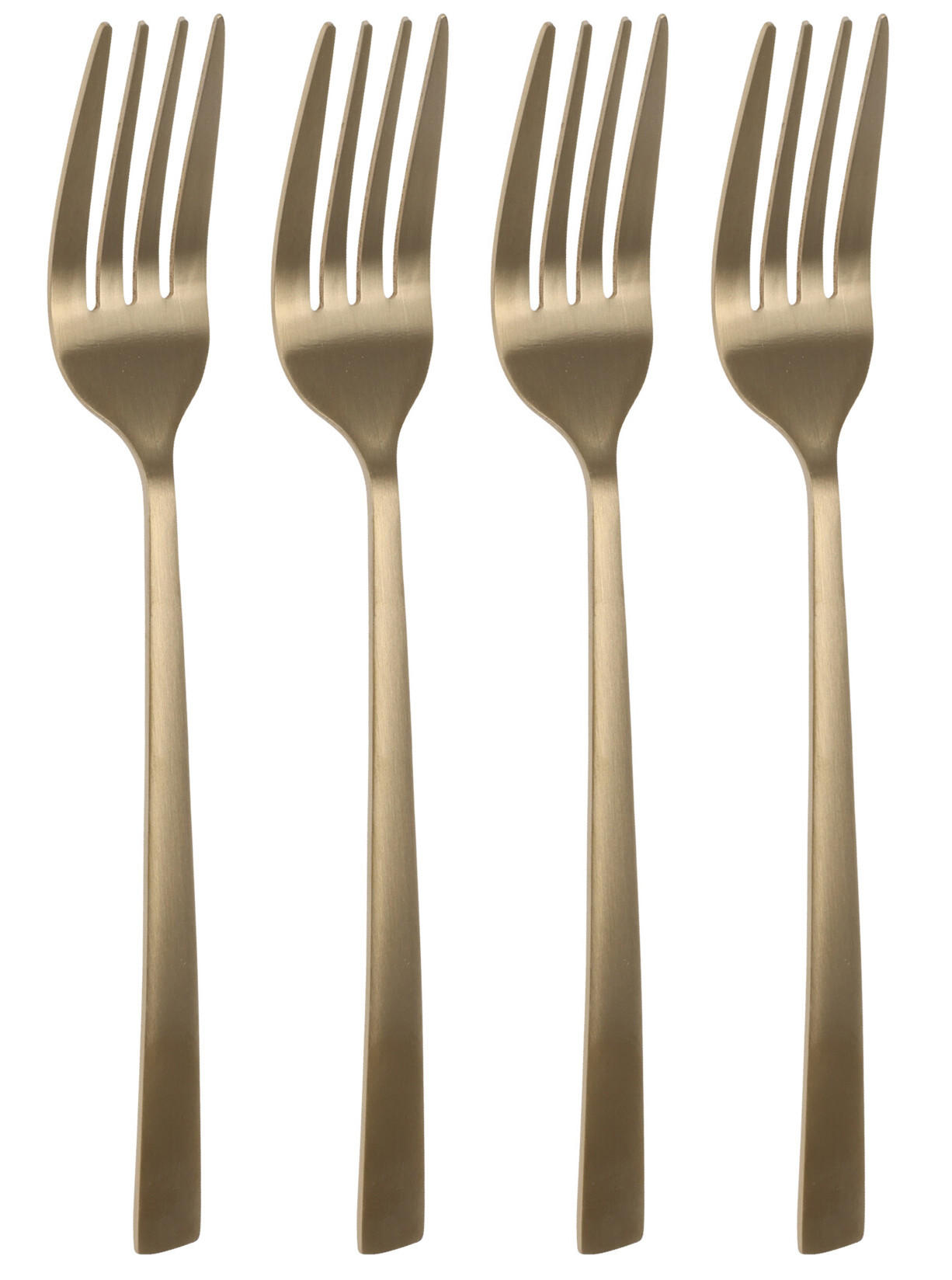 TEELÖFFEL Base 4er Set Goldfarben 4.5/2.5/18 cm Edelstahl - Goldfarben, Metall - Mondex