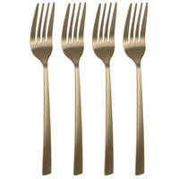 TEELÖFFEL Base 4er Set Goldfarben 4.5/2.5/18 cm Edelstahl - Goldfarben, Metall - Mondex